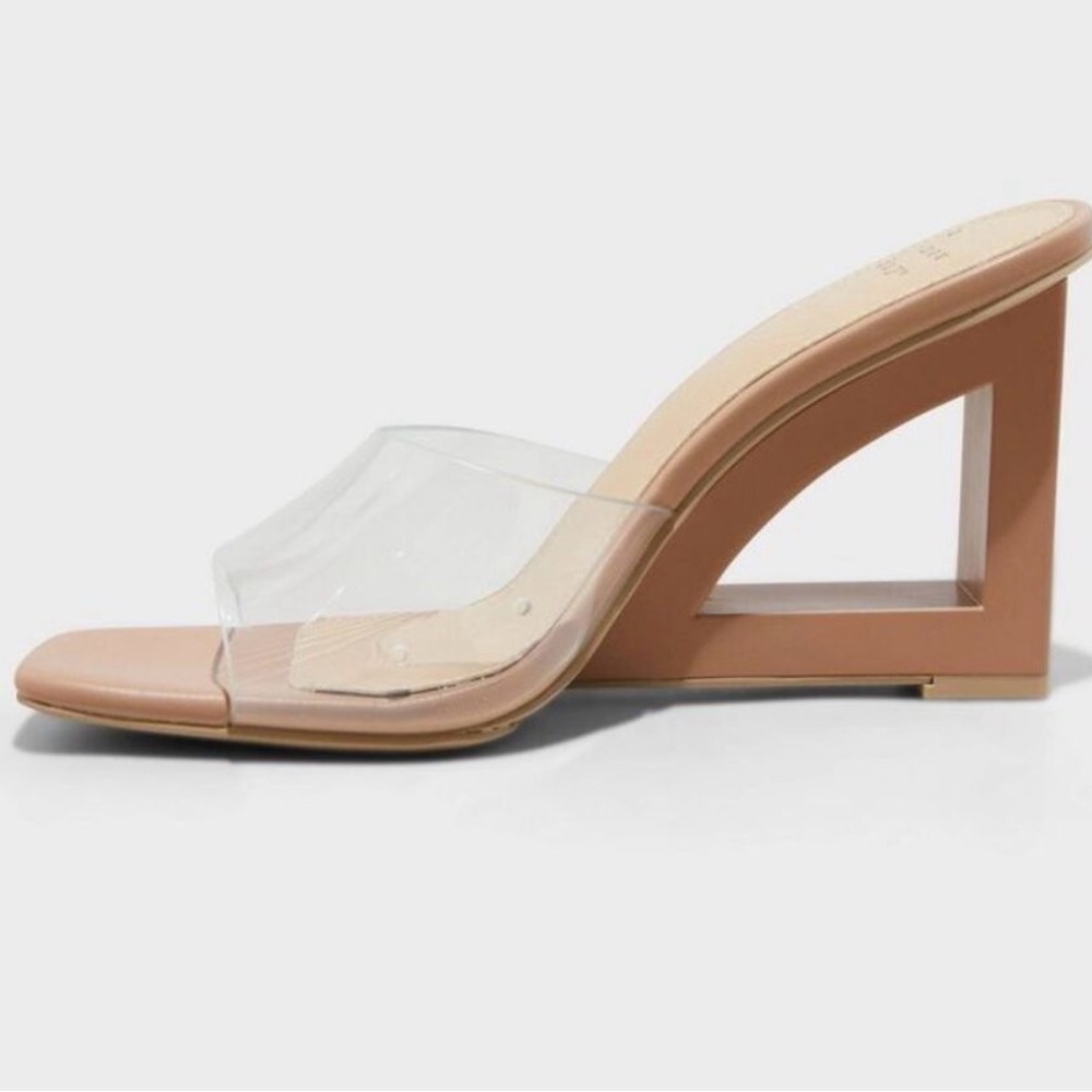 a new day Susana Heels PVC Clear Wedge Sandals - Picture 2 of 8